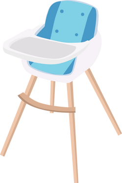 Baby High Chair Illustration